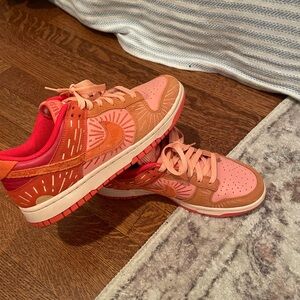 Pink and Orange Sneakers